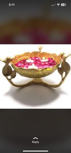 Diya decorativa para rangoli y decoración del hogar temporada festiva aspecto de latón atractiva lámpara Diya para el hogar Mandir Pooja - Product Image 2