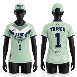 Maillot de rugby pour femmes, tissu polyester respirant 160 GSM, orange corail, panneau géométrique contrastant, impression de logo personnalisée par sublimation - Product Image 3