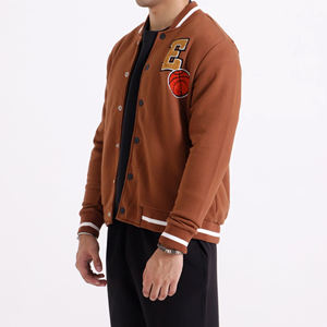 Veste Letterman avec logo personnalisé pour hommes veste universitaire en tissu de laine avec patchs de broderie vestes pour hommes, veste pour homme - Product Image 6