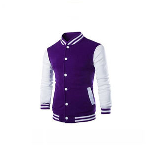 เสื้อแจ็กเก็ตเบสบอลทีมโรงเรียนสำหรับผู้ชายเสื้อผ้าแนวสตรีทแบบเรียบง่ายไม่มีลายปักโลโก้ตามสั่ง2025 - Product Image 3