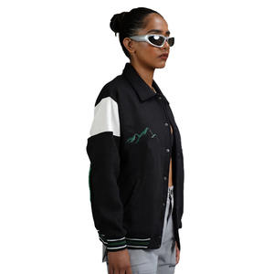 Veste universitaire de baseball la plus vendue de style High Street pour hommes veste Letterman brodée en chenille sur mesure manches en cuir - Product Image 3