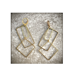 Cadeau de fête de l'amitié boucles d'oreilles en laiton bijoux indiens pour femmes articles engagements de réception portant des boucles d'oreilles vente chaude - Product Image 1