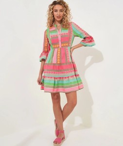 Premium Indian Handmade Weaving <b>Dress</b> for Women Stylish <b>Mini</b> <b>Bell</b> <b>Sleeve</b> <b>Dress</b> for Women a Timeless Piece of Artisanal Craft - Product Image 1