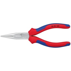 Pince de pêche droite KNIPEX 160 mm à bec plat/rond avec poignées multi-composants et conception à bec plat - Product Image 3