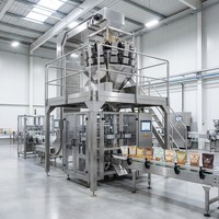Machine d'emballage verticale automatique haute vitesse pour granulés avec peseuse multi-têtes pour l'emballage en sachet de noix, snacks, sucre et céréales