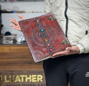 Journal en cuir A5 extra large personnalisé avec logo personnalisé organisateur à couverture souple couture selle en spirale reliure cadeaux boîte incluse - Product Image 3