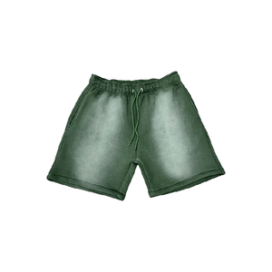 Unisex Vintage French Terry Cotton Acid Wash Shorts Custom Mid Waist Casual Solid Sun Fade 5 pulgadas Board Shorts Cordón - Product Image 6