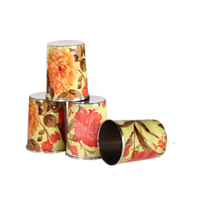 แก้วน้ำสแตนเลสพิมพ์ลาย3ชิ้นอุปกรณ์สำหรับห้องครัวดีไซน์ล่าสุดงานหัตถกรรมทำจากแก้วสแตนเลส - Product Image 2