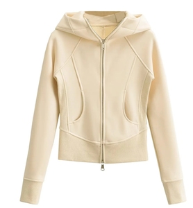 Sudadera Corta con Capucha para Mujer, Moda 2025, Estilo Único, Personalizable OEM, Talla Grande, para Invierno y Primavera, con Cierre - Product Image 2