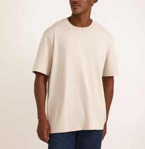 T-shirt Boxy homme brodé personnalisé coupe ample surdimensionnée 100% coton Streetwear vêtements pour marques et vente au détail - Product Image 3