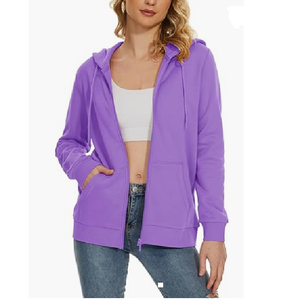 เสื้อฮู้ดซิปแขนยาวสำหรับผู้หญิงเลือกสีได้อย่างยั่งยืนและระบายอากาศได้ป้องกันรอยยับสำหรับฤดูหนาว - Product Image 1