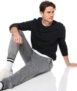 กางเกงวอร์มขายาวเอวสูงผ้าฟลีซสำหรับผู้ชาย สวมใส่สบาย สไตล์ลำลอง พร้อมโลโก้แบบกำหนดเอง - Product Image 2