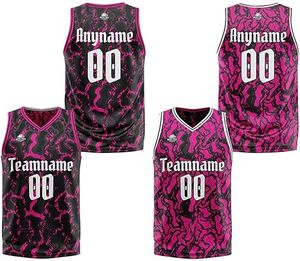 Camiseta de Baloncesto Personalizada con Sublimación en Degradado, Cuello en V, Sin Mangas, Uniforme de Malla, Morado, Azul, Rosa - Product Image 6