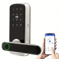 Serrure de porte numérique électronique intelligente, déverrouillage biométrique avancé par empreinte digitale, système de sécurité élevé, application Tuya, connexion Wi-Fi