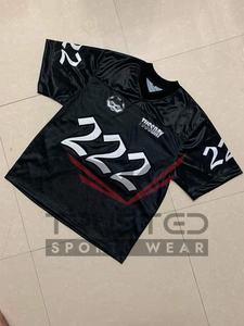 Camiseta de Fútbol Americano Personalizada, Talla Grande, Manga Corta, Verano, Transpirable, Malla, Impresión por Transferencia de Calor, Colores Personalizados, 100% - Product Image 4