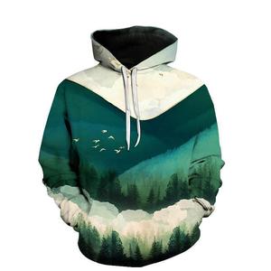 Venta al por mayor de encargo suelta manga larga sudaderas con capucha de los hombres llano Casual sublimado impreso Sudadera con capucha - Product Image 4