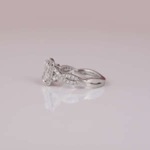 Radiant Cut Lab Created Diamond Halo Cluster Setting Engagement <b>Ring</b> 18KT Solid Gold Plated Conflict Free Diamond <b>Ring</b> - Product Image 2