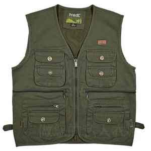 Gilet de sport vêtements pour hommes col montant coquille souple décontracté Polyester hiver tricoté coquille souple veste gilet imperméable fermeture éclair - Product Image 1