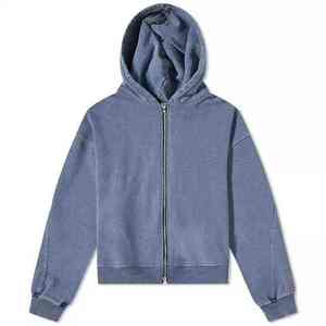 Sweat à capuche pour homme vintage surdimensionné en coton épais lavé à la pierre avec impression personnalisée pour l'hiver - Product Image 1