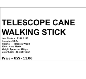 Réglable Léger Pliant Bâton De Marche Télescope Portable Aide À La Mobilité pour Hommes Femmes Pointe En Laiton Manche En Bois pour Personnes Âgées - Product Image 6