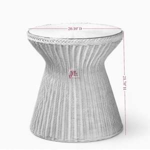 Table basse en rotin avec dessus en verre Bon prix Meubles d'artisanat en rotin et osier Rotin Design personnalisé du Vietnam - Product Image 2