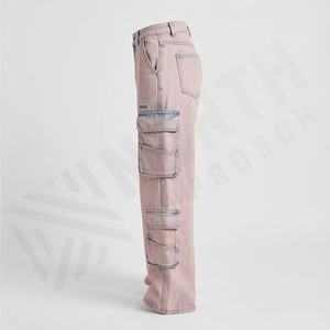 Pantalones Vaqueros de Mezclilla Personalizados para Mujer, Corte Holgado, Color Personalizado, Lavados, Cintura Baja, Pierna Recta, Tendencias de Moda Femenina - Product Image 3