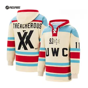 5xl Jersey de Hockey rayas sublimadas aparejos parches de sarga logotipo del equipo Jersey de Hockey uniforme bordado personalizado para Hockey sobre hielo