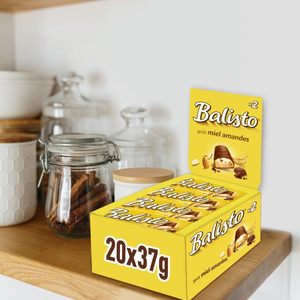Balisto Milk Chocolate <b>Biscuit</b> Bar Honey Almond Solid Chocolate Candy Bulk Snack 20 x 37g - Product Image 6
