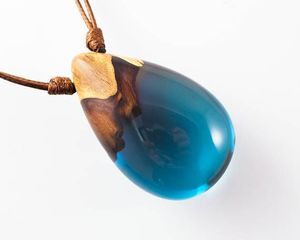 Colgante de madera y resina de diseño de lujo a precio mayorista, collares de resina a la moda para mujer, sin cuello de la mejor calidad para joyería - Product Image 2