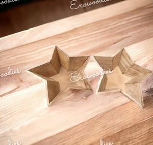 ถาดไม้ไผ่ผลไม้แห้งทำด้วยมือจานเสิร์ฟรูปดาวสำหรับโต๊ะอาหารเช้างานฝีมือศิลปะตกแต่งห้องครัว - Product Image 6