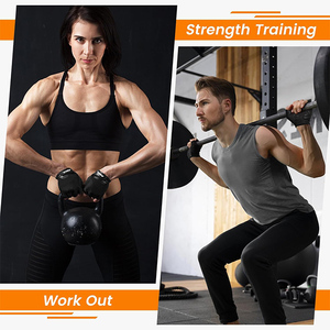 ถุงมือหนังแท้สำหรับยิมถุงมือครึ่งนิ้วถุงมือหนังแท้สำหรับออกกำลังกายฟิตเนสยกน้ำหนักปรับแต่งโลโก้ได้ตามต้องการ - Product Image 6