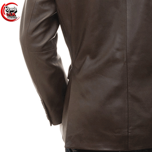 Vente en gros Blazer en cuir grande taille pour hommes avec col montant Utilisation en extérieur Blazers élégants - Product Image 6