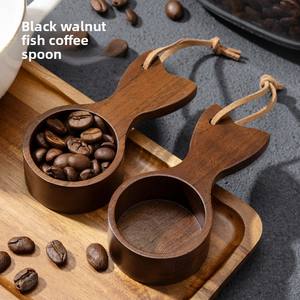 Elegante Cuchara de Café de Madera de Acacia Profunda - Mini Cuchara de Madera Natural - Cucharilla Estética para Espresso y Especias - Product Image 2