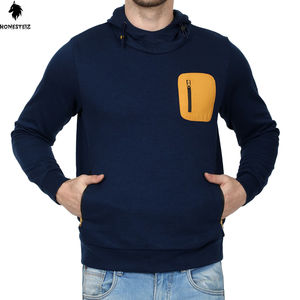 Pull à capuche personnalisé pour hommes, léger, de haute qualité, 100% coton, tissu éponge et polyester, sweat-shirt décontracté et uni - Product Image 1