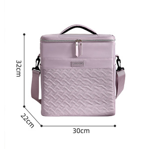 Zaino Termico 2-in-1 alla Moda con Motivo Geometrico, Leggero e Portatile per Picnic, Grande Capacità 21L con Cerniera - Product Image 1