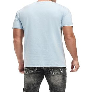 T-shirts confortables pour hommes en gros personnalisés été hommes courts couleur unie de haute qualité téléchargés par robe de sport - Product Image 3