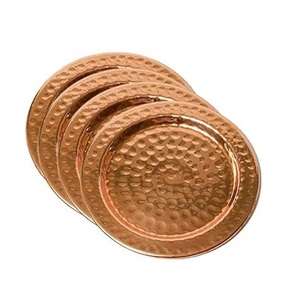 Dessous de verre de luxe royal en cuivre pour la maison l'hôtel Table à manger pour le café tasse à thé pour la maison l'hôtel Table Ware Tea Coffee Drink Coaster Hemmer Look - Product Image 3