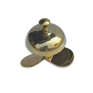 Campana de escritorio de estilo antiguo de 3 'de alta calidad, decoración de mesa de Metal de latón dorado, campana plateada, técnica MOON ENTERPRISES 100% hecha a mano - Product Image 3