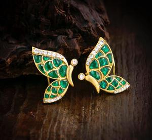 ต่างหูขัดทอง jadau คุณภาพเยี่ยมคลาสสิกกับหินทับทิมแท้สำหรับปาร์ตี้งานแต่งงานสำหรับผู้หญิง - Product Image 3