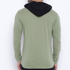 2023 nouvelle mode hommes coupe ajustée à capuche léger 100% coton manches longues meilleure qualité dernière conception vêtements - Product Image 5