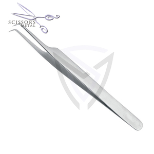 Pinzas para pestañas con punta de fibra con logotipo impreso, pinzas de extensión de pestañas con etiqueta privada personalizada de 45 75 90 grados - Product Image 5
