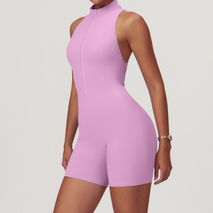 บอดี้สูทกีฬาจั๊มสูทสำหรับผู้หญิง, ชุดเพลย์สูทความแข็งแรงสูงมีซิปดีไซน์โยคะชุดออกกำลังกายแบบชิ้นเดียวรัดรูปสำหรับฤดูใบไม้ผลิ - Product Image 2