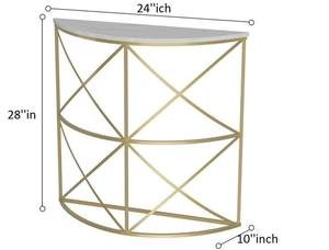 Half Moon <b>Console</b> <b>Table</b> Elegant Semi Circular Entryway & Hallway <b>Table</b> - Product Image 6