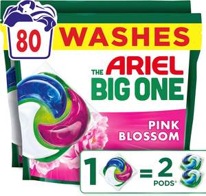 Cápsulas de Detergente Líquido para Lavandería Ariel The Big One PODS, 2x40 Lavados, Aroma a Flor de Cerezo, 2X Eliminación de Manchas y Olores - Product Image 6