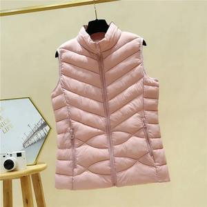 2024 Ultra léger femme canard hiver Bomber veste XL taille mince sans manches réversible polaire tissu imperméable coupe-vent chaud - Product Image 5