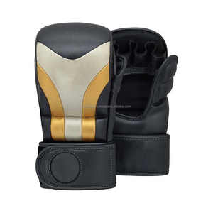 Professional MMA Sanda Shooter Gloves PU Leather Hook & Loop Closure for Wrist Boxing Training Sparring Custom Logo - Product Image 1