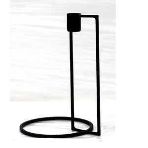 Portavelas de hierro negro decoración del hogar cocina fiesta cumpleaños disponible 3 tamaños envejecido negro hecho a mano impermeable minimalista - Product Image 1