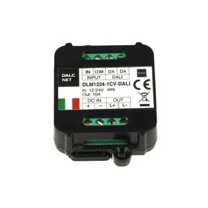 Dalcnet DLM1224-1CV-DALI Led Dimmer Bus DALI 12V 24V 10A pulsante N.O. 0/1-potenziometro 10V-unità di illuminazione/controllo e - Product Image 1