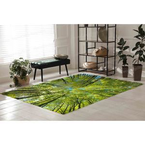 Tapis imprimé paysage de branche d'arbre vert pour la décoration de salon de luxe, tapis en chenille - Product Image 5