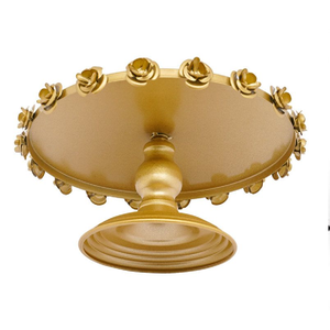 Soporte de pastel de mármol, base floral moderna, pedestal cromado, diseño único, exhibición elegante de postres, venta al por mayor. - Product Image 3